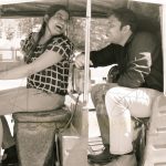 pre wedding photography, girl driving auto rikshaw, boy at back seat, posing, anubhavshaphotography