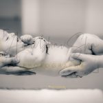 newborn infant photography, indoor home, props, anubhavshaphotography, baby on mother father hands, black and white