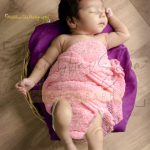 newborn infant photography, indoor home, props, anubhavshaphotography, pink wrapper, basket