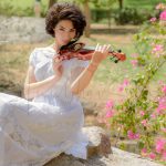 fashion photography nearby, outdoor, Nehru garden, Delhi, madina, russian violinist, posing with violin, anubhavshaphotography