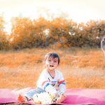 1 year pre birthday cake smash photography, garden, props, flowers, bubbles, anubhavshaphotography, white dress