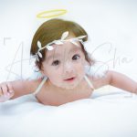 1 year poser baby toddler photography, home, props, boy with wings, tiara, angels theme, anubhavshaphotography