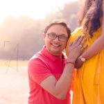 maternity pregnancy photography, outdoor, husband hearing baby in wife belly, love, care, anubhavshaphotography props